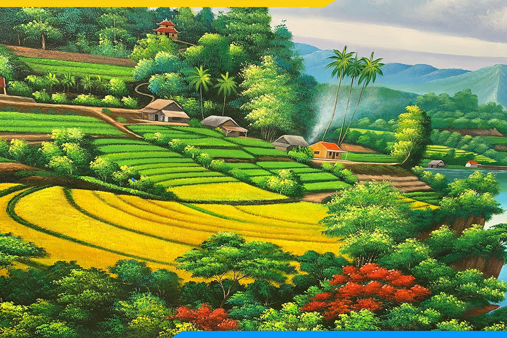 Tranh ruộng bậc thang
